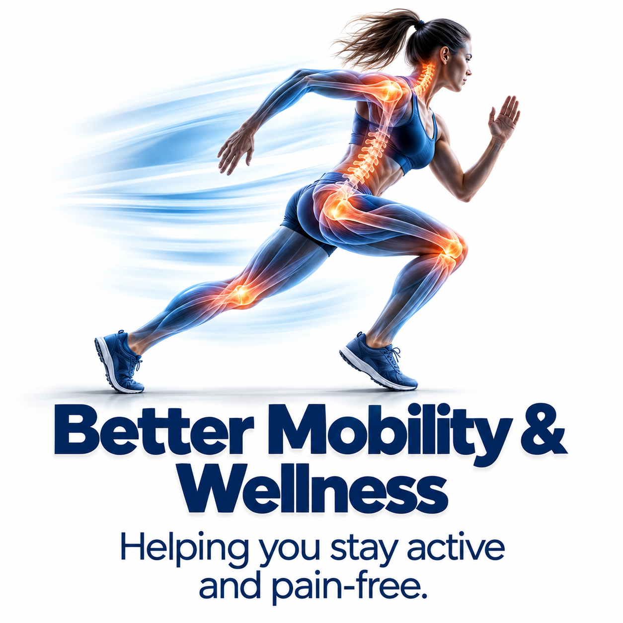Service graphic: Better Mobility & Wellness. Helping you stay active and pain-free.